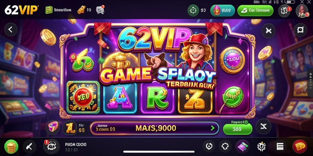 Tampilan gameplay <strong>62VIP</strong> yang penuh warna dan menarik.