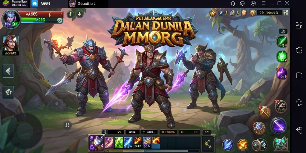 Gameplay seru dan imersif dalam game MMORPG AA666.