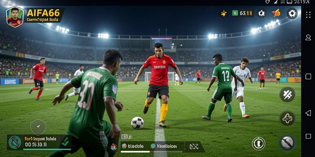 Tangkapan layar AIFA66 menampilkan momen seru dalam permainan sepak bola.
