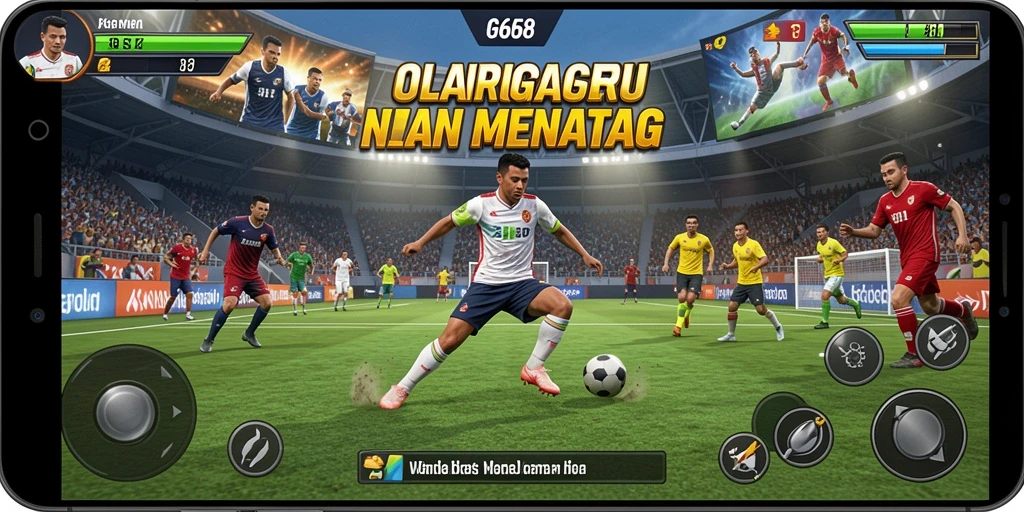 Screenshot G668 menampilkan aksi seru dalam permainan olahraga.