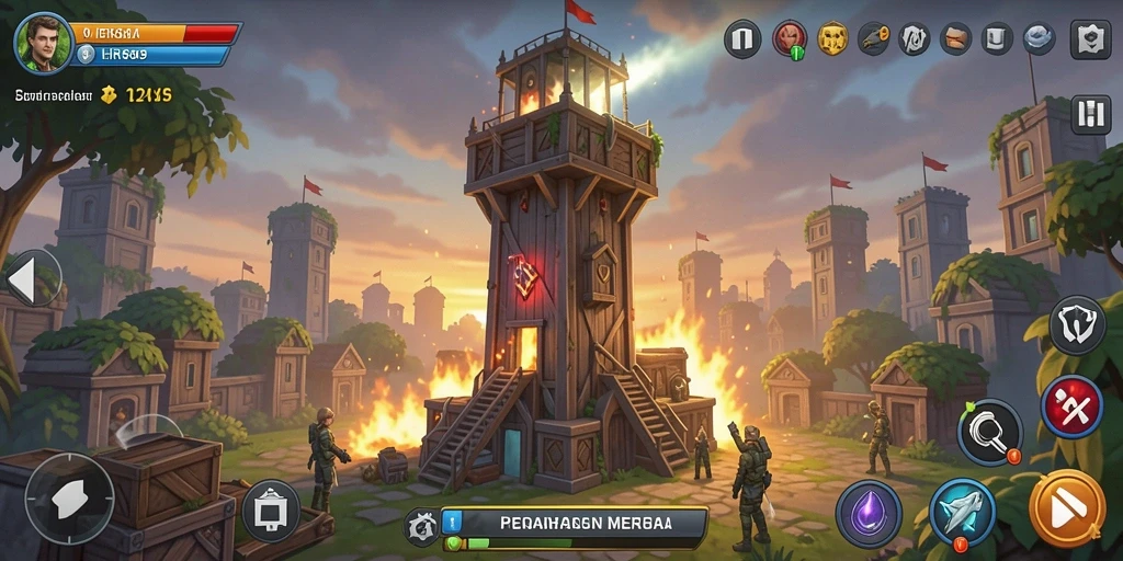 Screenshot gameplay menara pertahanan HR89 yang seru dan menantang.