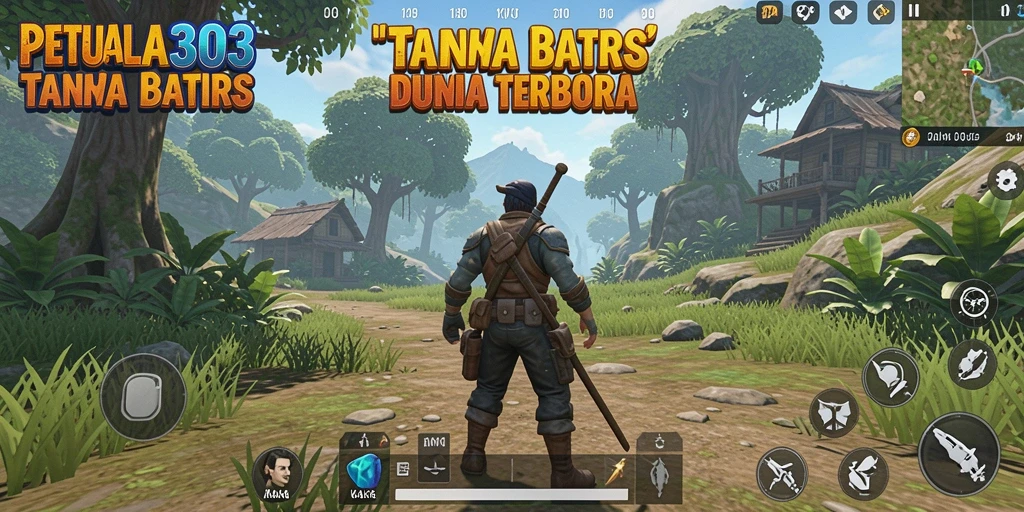 Screenshot KAKA303 menampilkan karakter utama menjelajahi dunia yang luas.