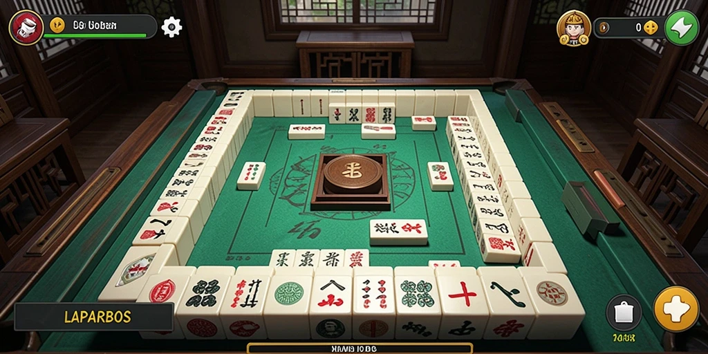 Screenshot LAPARBOS menampilkan serunya permainan Mahjong yang menantang.