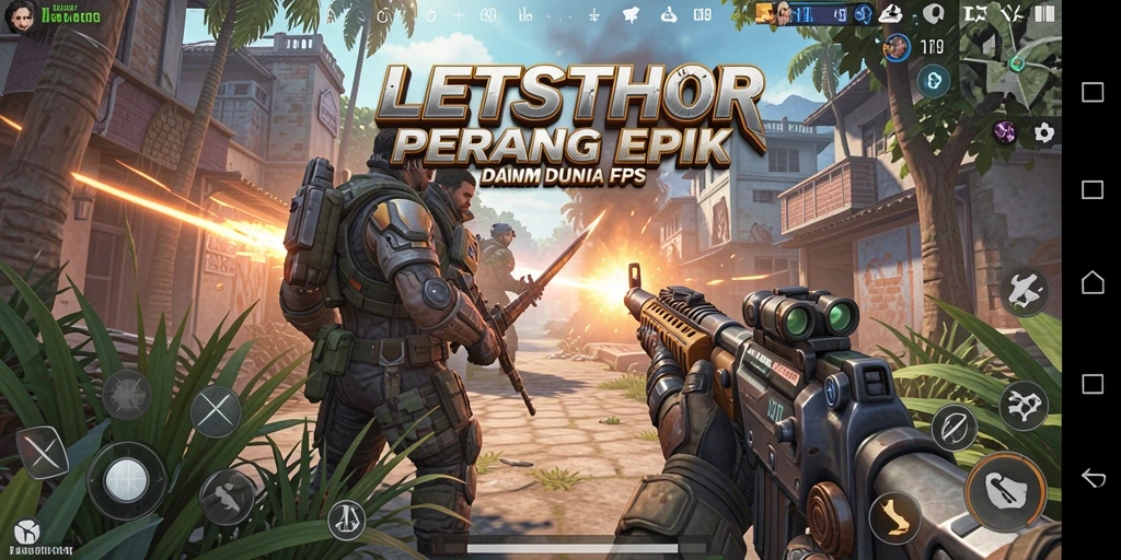 Tampilan aksi mendebarkan dari LETSTHOR dalam pertempuran FPS.