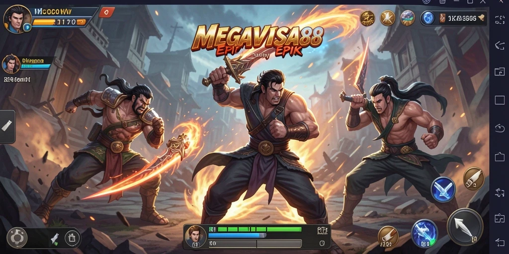 Tampilan gameplay seru penuh aksi di MEGAVISA88.