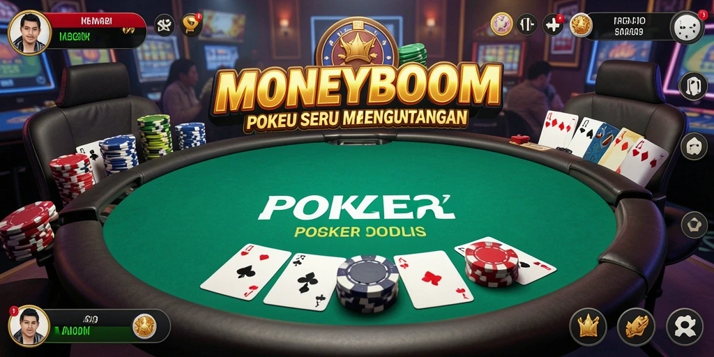 Tampilan gameplay Poker di MONEYBOOM yang seru dan menantang.