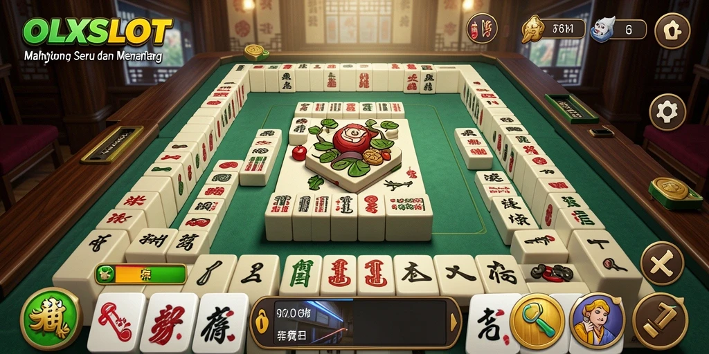 Screenshot OLXSLOT menampilkan pengalaman bermain Mahjong yang menyenangkan.
