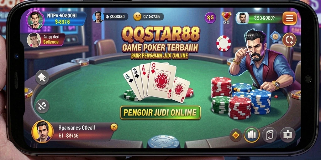 Screenshot gameplay menunjukkan suasana seru Poker di QQSTAR88.