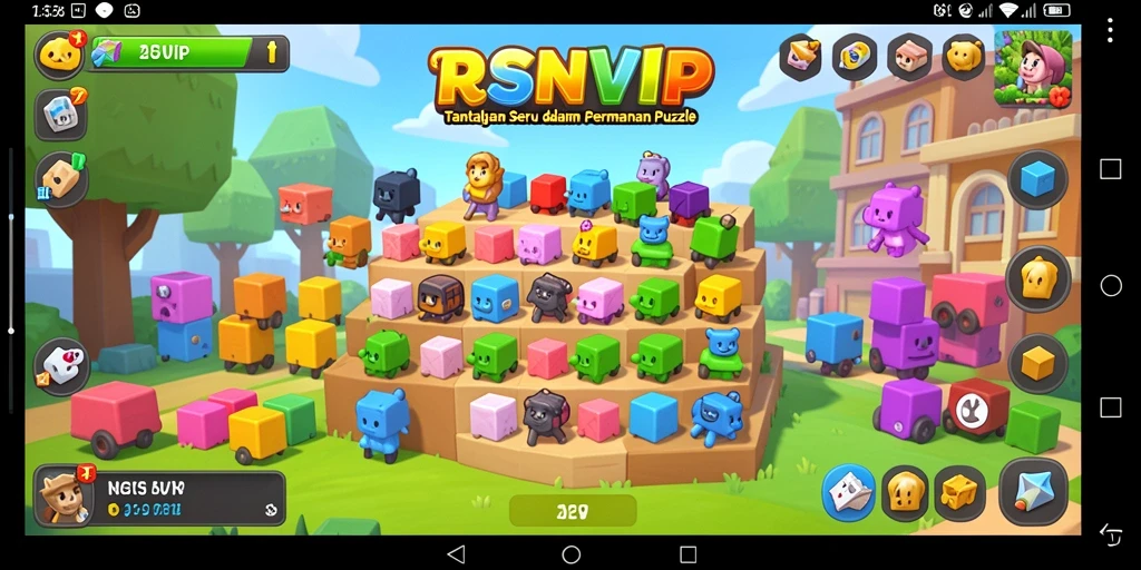 Tampilan menarik dari gameplay puzzle RSNVIP yang menantang.