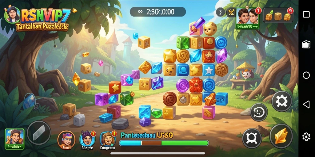 Gameplay RSNVIP7 menampilkan berbagai teka-teki yang menantang.