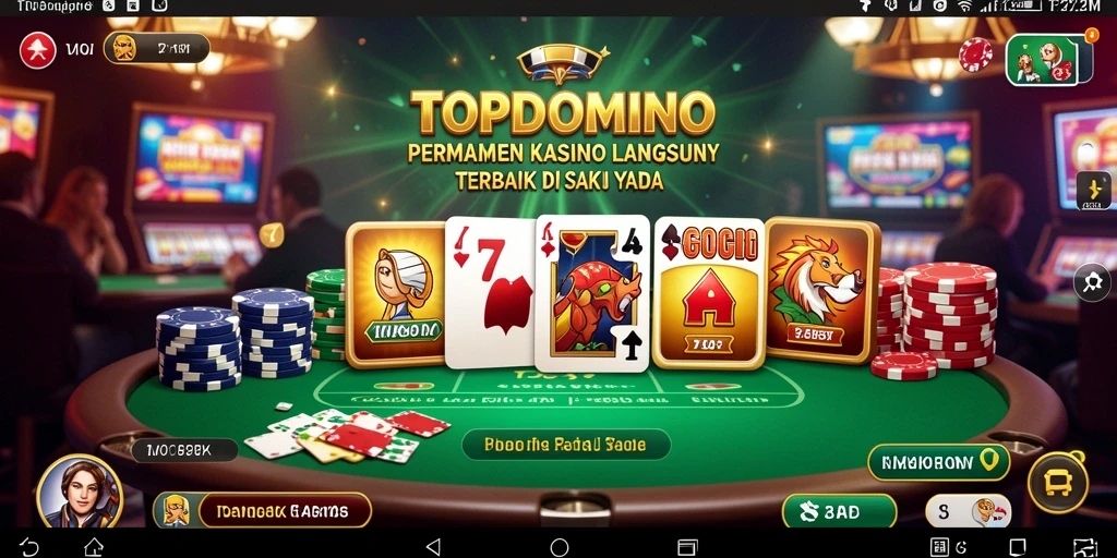 Tampilan menarik gameplay Live Casino di TOPDOMINO.
