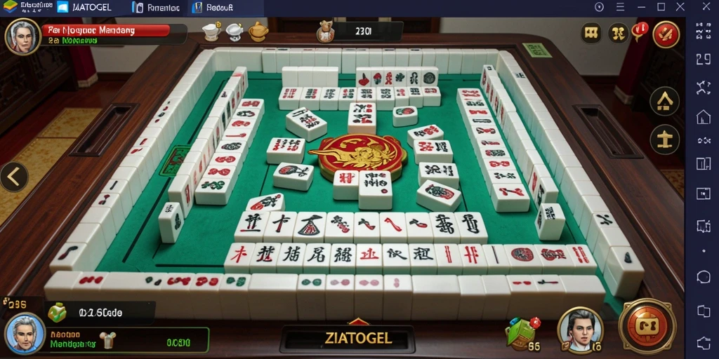 Tampilan permainan Mahjong yang menarik dan menantang di ZIATOGEL.